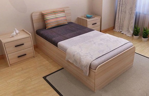 Giường đơn single có kích thước nệm 120cm x 190cm hoặc 200cm.
