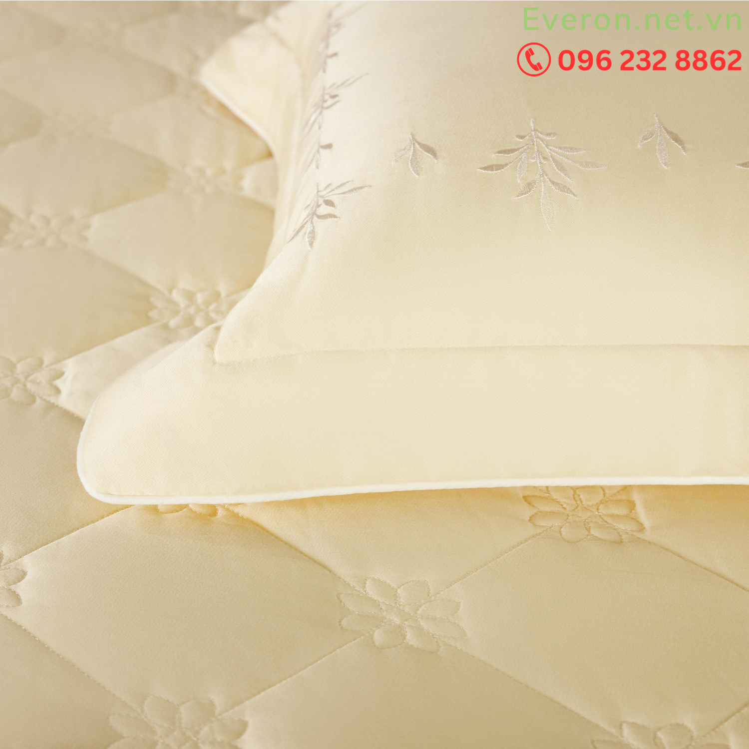 Bộ chăn ga Everon ESM 26002 màu hồng phấn vải modal