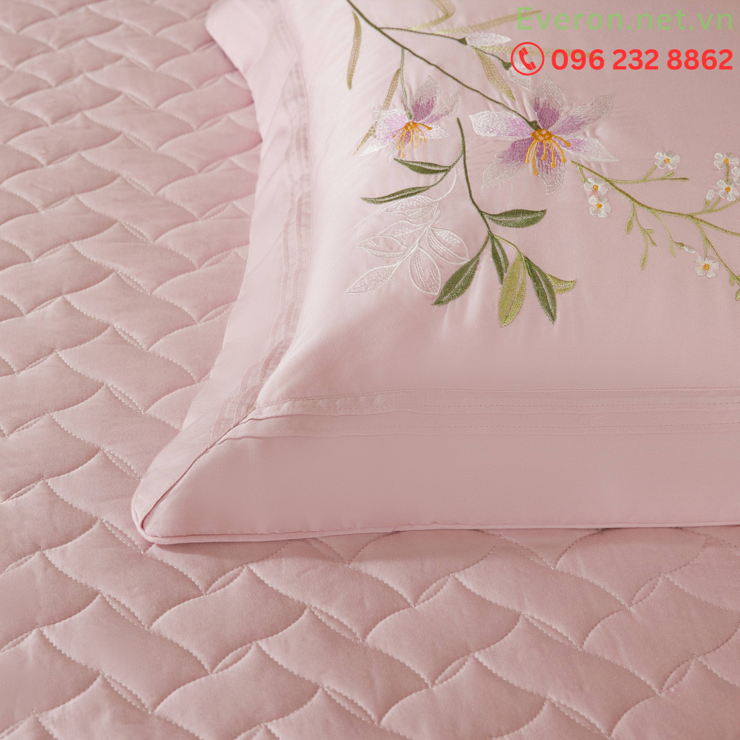 Bộ chăn ga Everon ESM 26004 màu tím vải Modal gỗ sồi.