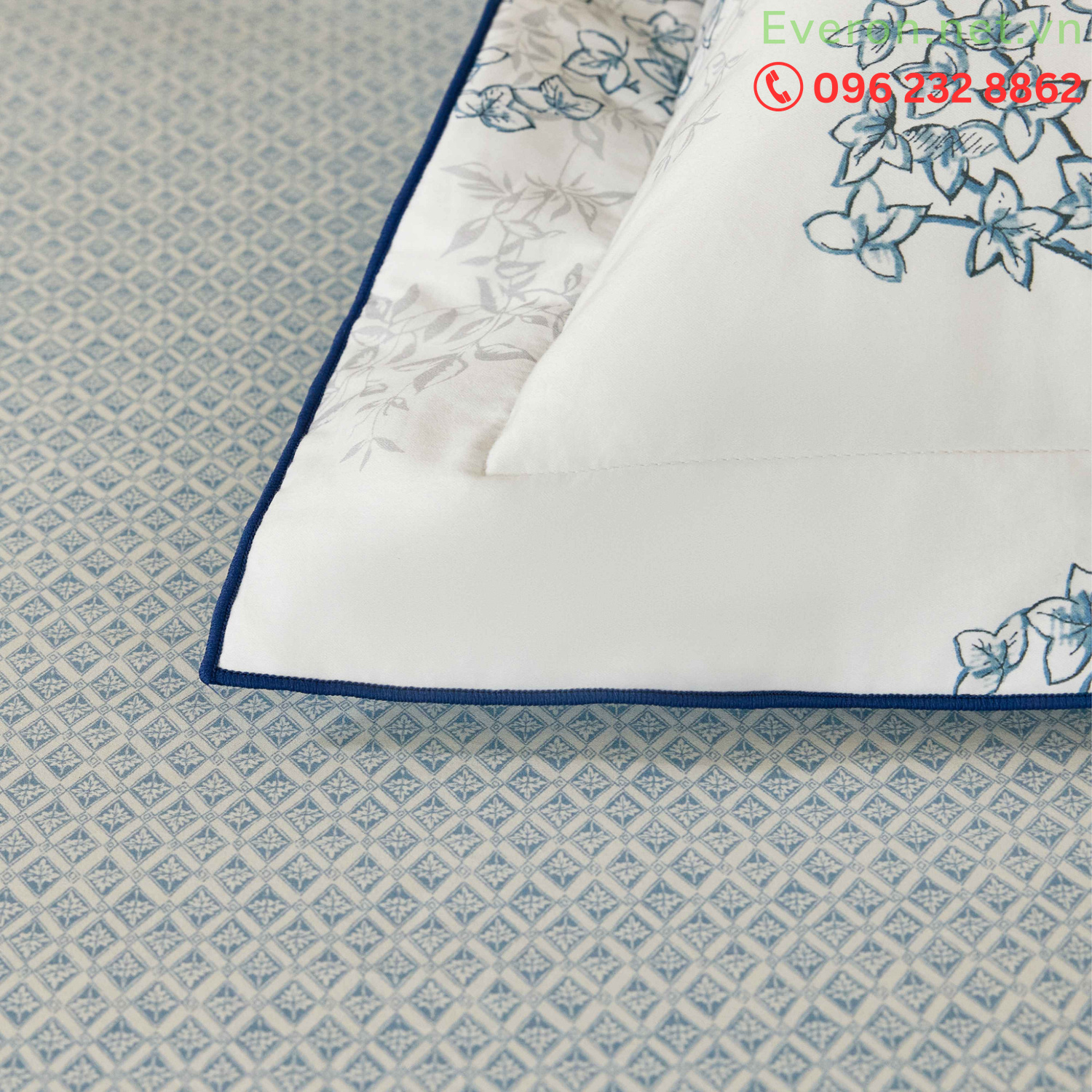 Bộ chăn ga Everon EPC 26012 vải cotton satin in hoa