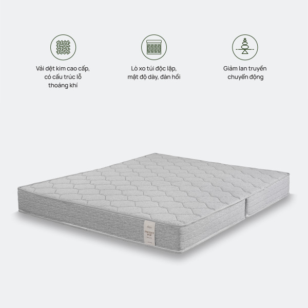 Đệm lò xo pocket new