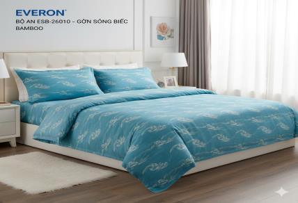 🌊 Gợn Sóng Biếc – Bộ Everon ESB-26010: Đỉnh Cao Chất Liệu Bamboo Cho Giấc Ngủ Hoàn Hảo